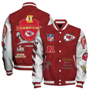 Kansas City Chiefs 4X Super Bowl LIX Champions Winning Spirit Varsity Jacket