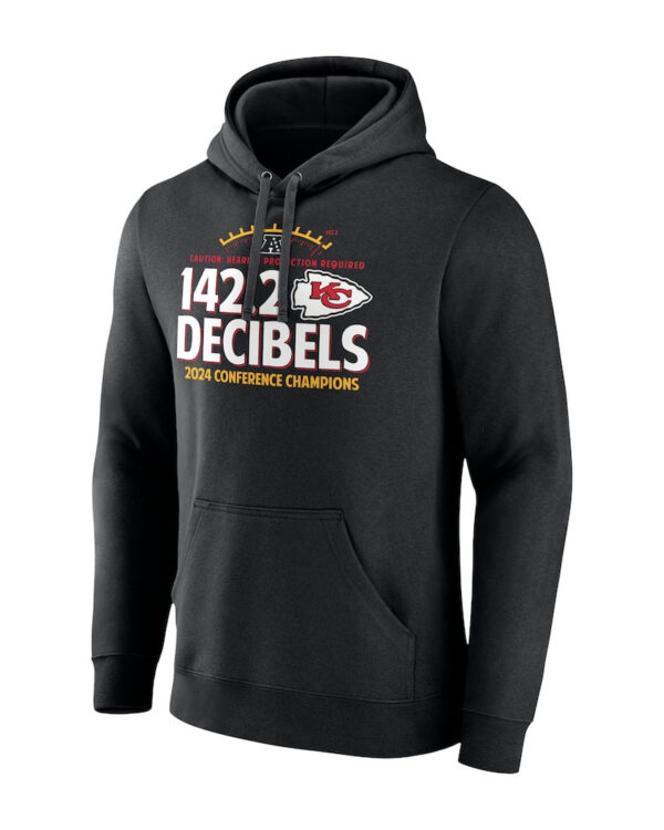 Men’s Kansas City Chiefs Fanatics Black 2024 AFC Champions Hometown Not Done Fleece Pullover Hoodie