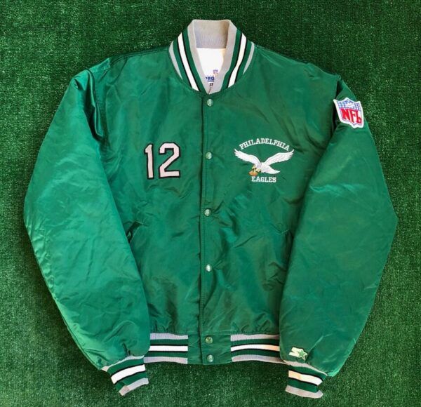 90’s Philadelphia Eagles #12 Cunningham Satin Jacket