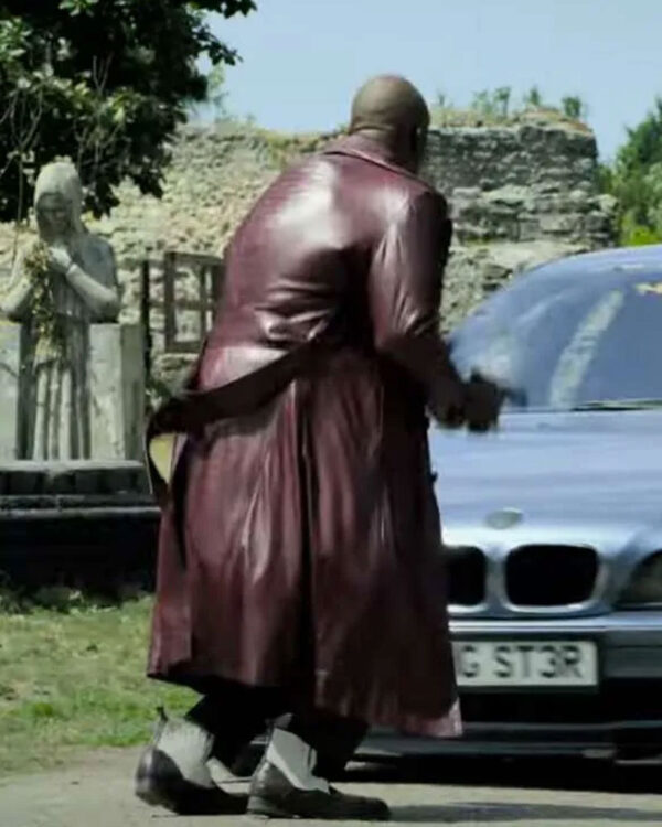 Terry Crews The Killer’s Game Brown Leather Coat - Image 2