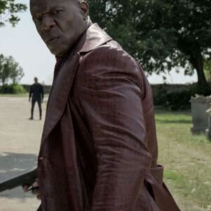 Terry Crews The Killer’s Game Brown Leather Coat
