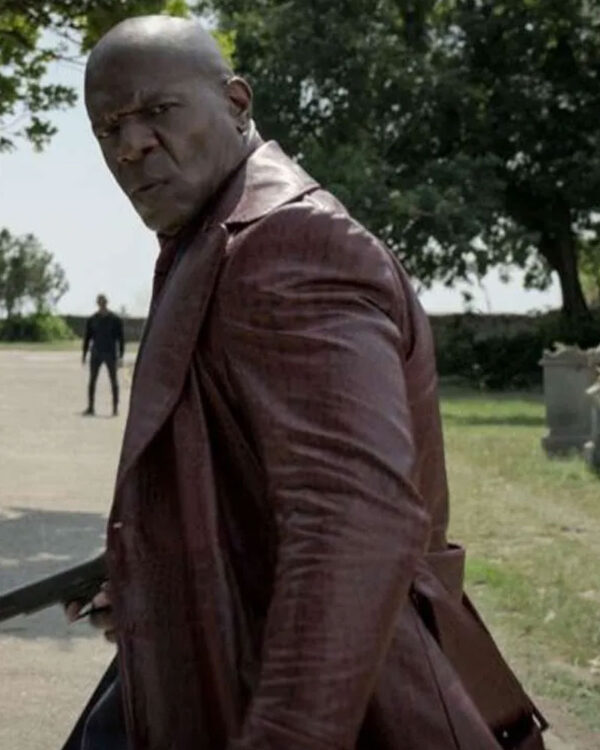 Terry Crews The Killer’s Game Brown Leather Coat
