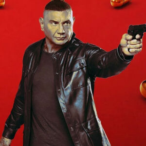 The Killer’s Game 2024 Dave Bautista Black Leather Jacket