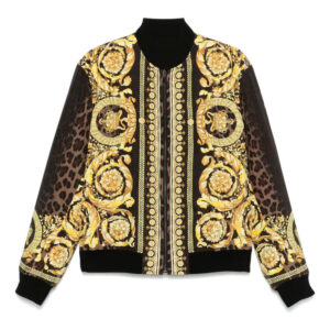Versace Barocco-Print Bomber Jacket