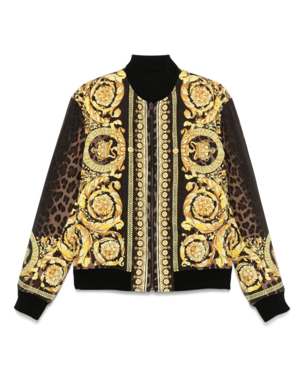 Versace Barocco-Print Bomber Jacket